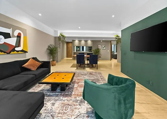 23-gh3 2 Bedroom 2.5 Baths Private Patio Roma Norte * Mexico City