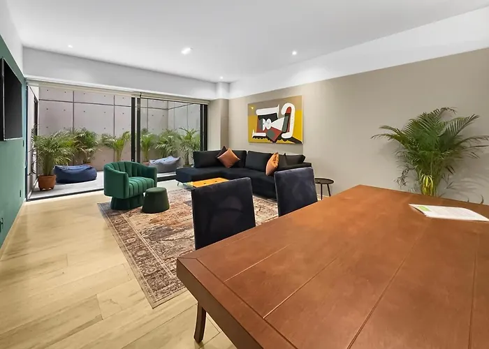 23-gh3 2 Bedroom 2.5 Baths Private Patio Roma Norte Mexico City