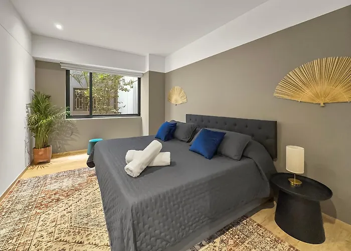 23-gh3 2 Bedroom 2.5 Baths Private Patio Roma Norte Apartment