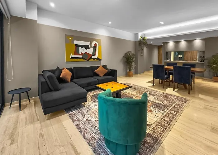 23-gh3 2 Bedroom 2.5 Baths Private Patio Roma Norte Apartment Mexico City
